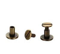 bulloni in acciaio inossidabile Rivetti a vite a testa tonda da 60 pezzi(Bronze,8mm)