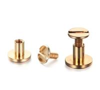 bulloni in acciaio inossidabile Rivetti a vite a testa tonda da 60 pezzi(Gold,6.5mm)