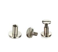 bulloni in acciaio inossidabile Rivetti a vite a testa tonda da 60 pezzi(Silver,6.5mm)