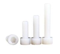 Bulloni in nylon Viti a testa esagonale in nylon bianco M3-M12 Lunghezza filettatura 4-100 mm(8mm,M3-50pcs)
