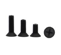 Bulloni in nylon Viti a testa svasata a croce in nylon bianco nero M2 .5 M3 M4 M5 M6 M8(Black,4MM-M4 20PCS)