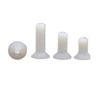 Bulloni in nylon Viti a testa svasata a croce in nylon bianco nero M2 .5 M3 M4 M5 M6 M8(White,30MM-M2 50PCS)