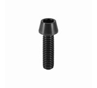 Bulloni in Titanio M6, 3 Pezzi Viti in Titanio M6x20, Bullone a Testa Conica in Lega Di Titanio Con Rondella, Per Mountain Bike, Bici Da Strada, Nero