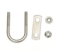 Bulloni metallici a forma di U, Kit bulloni a U M10 in acciaio inossidabile 304, dadi flangiati, misure multiple(M10*38 * 69)