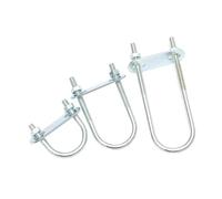 Bulloni metallici a forma di U, Set di morsetti a U in acciaio inossidabile zincato M6, confezione da 5, misure multiple(M6*27 * 100 (5 sets))