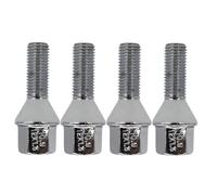 Bulloni per Cromati Compatibile Con BMW Per 128i 2008-2013 Per M3 1988-2012 Per Z4 2003-2012 4 Pezzi M12 × 1.5 28mm Accessori Ruota Acciaio Carbonio Auto