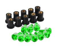 Bulloni Per Deflettori Parabrezza Da 5 Mm 10 Pezzi Per B&MW Kit bulloni carenatura(VERDE)