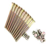 Bulloni per mobili, 10 pezzi Viti in acciaio al carbonio con dadi a botte Dado di centraggio Connettore di fissaggio per mobili Culle Letti Culla e Sedie(90mm)
