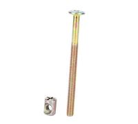 Bulloni per Mobili in Acciaio Al Carbonio M6 10 Pezzi con Dadi a Cilindro e Dado di Fissaggio del Connettore (60 mm)