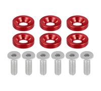 Bulloni Per Moto 6Pezzi M6 Rondelle Coniche Di Finitura Per Paraurti, Kit Di Fissaggio Per Guarnizioni E Viti Per Il Vano Motore Per Accessori Di Modifica E Ricambi Per Motociclette