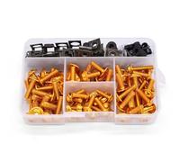 Bulloni per Moto Compatibile Con Yamaha Per YZF-R3 R25 R6 600R Per FZR600 TRX850 FZR400 Universal Motorcycle Fairing Body Bolts Kit Fastener Clips Screw Nuts(Yellow)