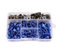 Bulloni per Moto Compatibile Con Yamaha Per YZF-R3 R25 R6 600R Per FZR600 TRX850 FZR400 Universal Motorcycle Fairing Body Bolts Kit Fastener Clips Screw Nuts(Blue)