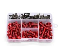 Bulloni per Moto Compatibile Con Yamaha Per YZF-R3 R25 R6 600R Per FZR600 TRX850 FZR400 Universal Motorcycle Fairing Body Bolts Kit Fastener Clips Screw Nuts(Red)