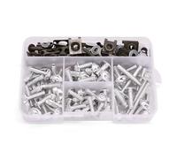 Bulloni per Moto Compatibile Con Yamaha Per YZF-R3 R25 R6 600R Per FZR600 TRX850 FZR400 Universal Motorcycle Fairing Body Bolts Kit Fastener Clips Screw Nuts(Silver)