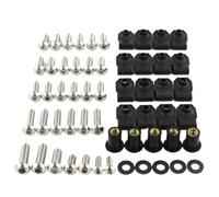 Bulloni per Moto Per K1200LT 2005 2006 2007 2008 2009 2010 Moto Carenatura Completa Per Kit Bulloni Dadi Clip Bulloni Per Rivestimento Laterale Moto(Silver)