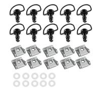 Bulloni Per Moto, Viti Per Y&amaha R1 R6, 17 Mm, Elementi Di Fissaggio A Sgancio Rapido D-RING Rivetti Da 1/4 Di Giro Bulloni Per Carenatura Dadi Viti(NERO,8 pezzi)