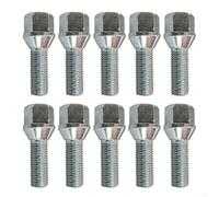 Bulloni per ruote, confezione da 10 pezzi, M12 x 1,25, cromati, 60°, 26 mm, rivestimento antiruggine per un montaggio sicuro, compatibile con C5 C6 Dispatch