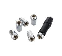 Bulloni ruota 32 mm Lunghezza totale Dadi M12x1,25,5 con 1 chiave bussola dado esagonale 3/4" (19 mm) 13/16" (21(Sliver,M12x1.5)