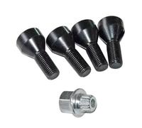 Bulloni ruota Compatibile con 128i 2008-2012 per 135i 2008-2012 Set di bulloni antifurto per ruote neri M12 x 1,5 36136786419 36131180882 36136764057