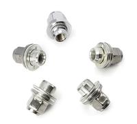 Bulloni Ruota Compatibile Con Jaguar Per Xk 2007 2008 2009 2010 2011 2012 2013 2014 2015 5 Pezzi Dadi Ruote Auto Cromati OEM: C2C35294