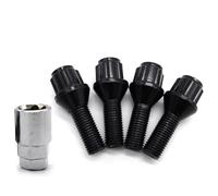 Bulloni Ruota Compatibile Con Per 1 Per E81 Per E82 M12x1.5x26mm 4PCS Auto Cerchi In Lega Bulloni Di Bloccaggio Dadi Alette Chiave Ruota Nera Acciaio Lug Bulloni Dado Ruota