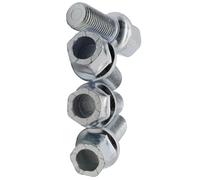 Bulloni Ruota dell'auto Compatibile Con Per CC 2009-2016 Per Eos 2006-2010 Per Fox 2003-2011 4 × Bulloni Ruota Auto Accessori Parti Acciaio Argento