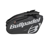 Bullpadel - Borsa per racchette Tour Nera, con dettagli grigi, con tasche per racchette, scomparto per vestiti o materiale e tasche aggiuntive, maniglie imbottite e maniglie per il trasporto, grande
