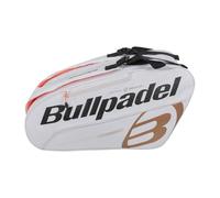 Bullpadel - Paletero Tour Bianco, con Dettagli in Nero e Arancione, con Tasche per Racchette, Scomparto per Abbigliamento o Materiale e Tasche Ausiliarie, Maniglie Imbottiate e da Mano per il