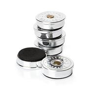 Bullseye Office - Set di 6 magneti a forma di fucile da caccia, perfetti per decorare la casa o l'ufficio come magneti da ufficio, magneti d'argento e magneti da frigorifero per uomo