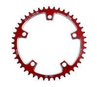 BULLSPANN Corona Stretta Larga per Bici Strada 1Pc Rosso Lega Alluminio CNC | BCD 130, 183.7mm/7.23", 8-12 Velocità, Installazione Semplice, Anticorrosione, Trasferimento Potenza