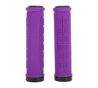 BULLSPANN Impugnature ergonomiche antiscivolo per bicicletta Viola 1 Coppia 133mm/5.24" TPE Metal per Manubrio da 22.2mm Design a Doppia Faccia per Bici da Montagna e da Strada