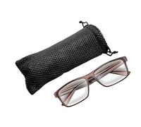 BullTek Astuccio Occhiali, Bustina Custodia Cover Morbida, per Occhiali da Sole da Vista da Lettura, per Conservare e Proteggere per Donna e Uomo, Unisex, con Laccetti (NERO)