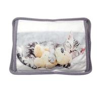 BullTek Borsa Acqua Calda Elettrica 26x19cm 500W - Scaldino Senza Fili Riscaldante Rapido, per Mani, Schiena, Pancia e Piedi, Sollievo Dolori Mestruali e Muscolari, Design Gatti Mici (Orsetto DX)