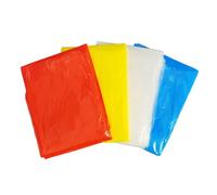 BullTek Poncho Antipioggia Usa e Getta 4 Pezzi - Ultra Leggero 40g Impermeabile con Cappuccio Taglia Unica Unisex Uomo Donna Bambino Colori Misti per Viaggi Outdoor