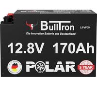 BullTron Batteria Polar LiFePO4 da 12,8 V, 170 Ah, con Smart BMS, corrente continua da 200 A, app Bluetooth/WiFi