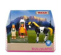 Bullyland 43309 - Set di figure di gioco, Yakari in confezione regalo, 3 pezzi, figure dipinte a mano, senza PVC, per bambini per il gioco immaginativo