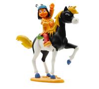 Bullyland 43355-Figura, Yakari sul Piccolo Tuono, Alta Circa 8 cm, Figura Dipinta a Mano, Senza PVC, per Bambini per Il Gioco d'immaginazione, Colore Bianco, 43355