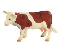 Bullyland 62610-Figura, Mucca Fanny Marrone-Bianca, Alta Circa 7 cm, Figura Dipinta a Mano, Senza PVC, per Bambini per Il Gioco immaginativo, Colore Variegato, Medium, 62610