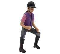 Bullyland 62728-figura, ragazza a cavallo julia, alta circa 9,7 cm, figura dipinta a mano, senza pvc, per i bambini per il gioco d'immaginazione, colore variegato, 62728