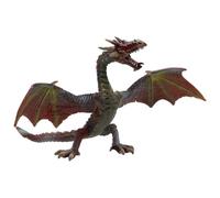 Bullyland Figura 75591 Drago Volante – Dipinta a mano, alto circa 17,8 cm, Senza PVC, Rosso/Marrone
