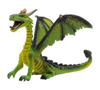 Bullyland 75593-Figura, Drago Seduto Verde, Alto Circa 11 cm, Figura Dipinta a Mano, Senza PVC, per Bambini per Il Gioco d'immaginazione, Colore Variegato, 75593