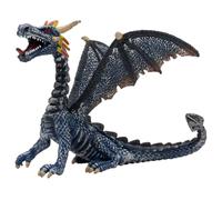 Bullyland 75594-Figura, Drago Seduto Blu/Argento, Alto Circa 11 cm, Figura Dipinta a Mano, Senza PVC, per Bambini per Il Gioco d'immaginazione, Colore Variegato, 75594