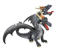 Bullyland 75597-Figura, Drago con 2 Teste Nero, Circa 13 cm di Altezza, Figura Dipinta a Mano, Senza PVC, per Bambini per Il Gioco immaginativo, Colore Variegato, 75597
