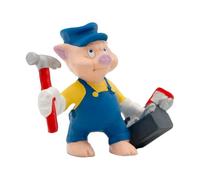 Bullyland Other 12492-Figura, Walt Disney 3 Little Pigs, Piggy Clever, Circa 9 cm di Altezza, Figura Dipinta a Mano, Senza PVC, per Bambini per Il Gioco immaginativo, Colore Variegato, 12492