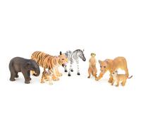 Bullyland Selvaggio 7 Animali Elefante Tigre Zebra Leone Figure Per Bambini