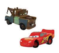 Bullyland Set Disney Cars: Saetta McQueen e Cricchetto, Figurine Dipinte a Mano Senza PVC, Gioco d'Immaginazione, Figure Collezionabili e Cake Design, 3+