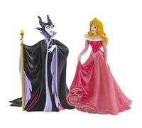Bullyland Set Disney La Bella Addormentata nel Bosco: Aurora e Malefica, Figurine Dipinte a Mano Senza PVC, Figure Collezionabili e Cake Design, 3+
