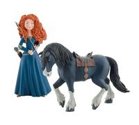 Bullyland Set Disney Ribelle The Brave - Merida e Cavallo Angus, Figurine Dipinte a Mano Senza PVC, Figure Collezionabili e Cake Design, 3+