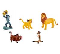 Bullyland Set Re Leone con 5 personaggi, Rafiki, Simba, Piccolo Simba, Pumbaa e Timon. Originali dal Film, senza PVC, Gioco Immaginativo, Collezionabile, Dipinta a Mano, anche per Cake Design