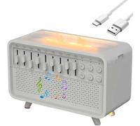 Bulora - Scatola audio per dormire, per umidificatore a luce notturna a rumore bianco, 8 gruppi di suoni naturali, aggiornamento Bluetooth 5.3, capacità del serbatoio dell'acqua da 200 ml, calma